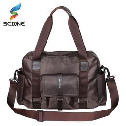 Outdoor Bags High Quality Waterproof Nylon Gym Bag Travel Short Trips Handbag Men Messenger Shoulder Handbags Sports Duffles