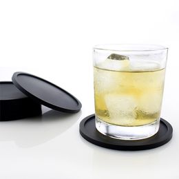 Silicone Coasters Non-Slip Cup Heat Resistant Drinkware Cups Coaster With Holder For Tabletop Protection Fits Size Drinking Glasses FHL353-WY1533