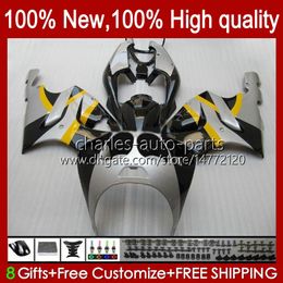 Bodywork Body For KAWASAKI NINJA ZX-750 ZX7R ZX750 ZX 7 R 96 97 98 99 2000 2001 2002 2003 28HC.19 silvery black new ZX 7R ZX 750 ZX-7R 1996 1997 1998 1999 00 01 02 03 OEM Fairing