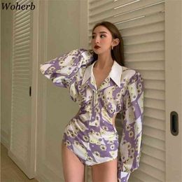 Streetwear Blouses Women Topsf Loral Print Vintage Korean Blusas Mujer Spring Summer Long Sleeve Office Lady Shirts 210519