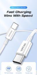VIPFAN High Current 18W 20W PD Fast Data Cables Quick Charge Usb C Charging Type-C Cable For Samsung Xiaomi Huawei CB-P2