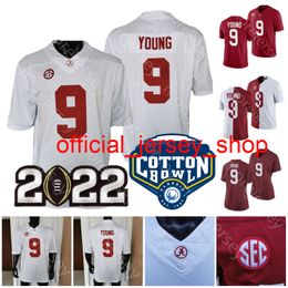 NCAA College Alabama Crimson Tide Football Jersey Bryce Young Cotton Bowl Patch Split White Red All Stitched Embroidery Women