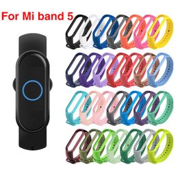 Colourful Silicone Strap For Xiaomi Mi Band 5 Smart Band Replacement Strap for mi bend5 Wristband on xiaomi miband 5 Wrist Strap Wholesale