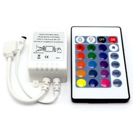 12V 24Key LED Light With RGB Controller Mini 24Keys DC12V Infrared Remote Control For 3528/2835/5050 LEDs Lights Bar RGBs