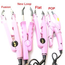 Professional Heat Connector Iron Adjustable Temperature For Keratin Hair Extension Black Pink