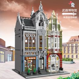 Weapons Museum Building Blocks JIESTAR 89125 3535Pcs Creative Street View Series Bricks House Model Kids ChristmasToys Birthday Gifts For Children