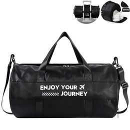 Outdoor Bags Unisex Multifunction Fitness Handbag Waterproof Oxford Large Capacity Storage Travel Bag With Shoe Pocket Gym XA33L