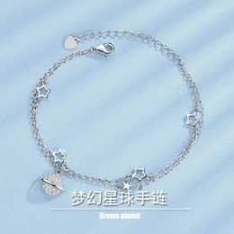 Link, Chain GUANGYAO 2021 Fashion Dream Star Bracelet Simple Korean Little Fresh Girl Jewellery Creative 10g Women's Festival