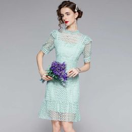 Women Luxury Lace Dress High Quality Elegant Wedding Party Robe Femme Vintage Designer Evening Vestidos 210529