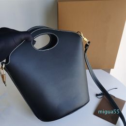 Canvas leather women's handbag simple fashion bucket bag shoulder strap satchel multifunctional womens bags