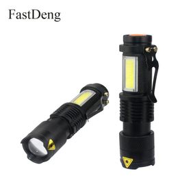 Hard Light LED Q5 4 Modes Portable Mini Flashlights Zoom Waterproof Torch For Emergency Lighting Use 14500/ Battery Torches