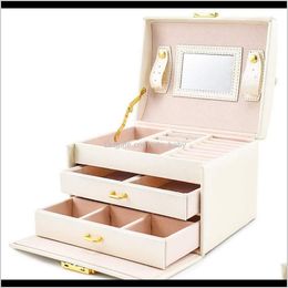 Other Packaging & Display Drop Delivery 2021 Box Boxes / Makeup Box, Jewellery And Cosmetics Beauty Case With 2 Ders 3 Layers Kuact