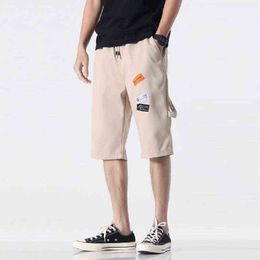 Men's Long Shorts Fashion Clothing Summer Breeches Streetwear Cotton Light Colour Male Bermuda Cargo 8xl 6XL Shorts Large Size H1206