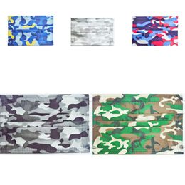 Children mask cartoon camouflage printing disposable non-woven anti-dust and breathable masks