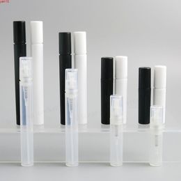 2ml 3ml 4ml 5ml Empty PP Plastic Perfume Mist Sprayer Bottles 1/10OZ 1/6OZ Mini Travel Black White Clear Spray Vialsgoods qty