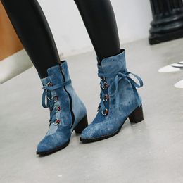Botines De Mezclilla Para Mujeres Oferta Online | DHgate.com