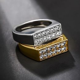 High Quality Iced Out Cubic Zirconia Ring Hip Hop Fashion Personalized Jewelry Gift For Men Women