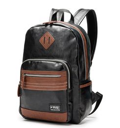 Korean Version Of Large bags Capacity Backpack Soft PU Leather Waterprof Wearable Women Laptop Backpacks Fashion Mens School