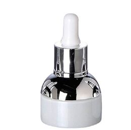 2021 20ML Empty Refillable Upscale Pearl White Glass Bottle Essential Oil Cosmetics Jar Pot Container Vial with Glass Pipette Eye Dropper