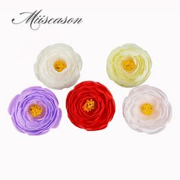 40pcs Dia:6cm Soap Rose Head Romantic Wedding Valentine's Day Gift Wedding Banquet Home Decoration Hand Flower Art 5 colors