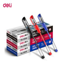 Gel Pens Deli 6pcs Pen Set 0.5mm School Office Writing Black Ink Stationery Supplies Creative High Quality Normal