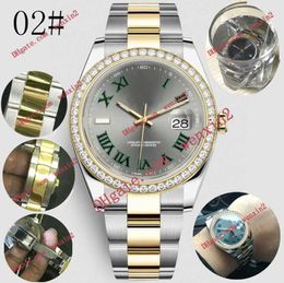 waterproof Small diamond mens watch Rome numerals Mechanica automatic 41mm Quality Stainless steel bezel Super luminous sports Sty1815
