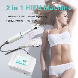 HIFU Face Lifting Wrinkle Removal Body Slimming Ultrasound Vaginal Tightening 2 in 1 Beauty Machine