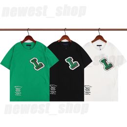 T-shirts Summer Paris Mens Designer Tee Luxury Flocking Letter Tshirt t Shirt Classic Fashion Green Womens Short Sleeve Casual Cotton T-shirt Tops Y6zx