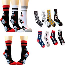 Men's Socks Men Women Sewing Pattern Hip Hop Funny Cartoon Anime Cotton Middle Tube Fashion Skateboard Personality High Quality