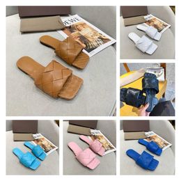 2021 luxury Designer Sandals Summer Slipper Women Leather Mules Squared Sole The Lido Sandal Sexy Party slippers outdoor shoes Top Quality With Box Size 35-42