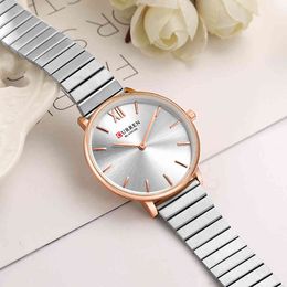 CURREN Top brand Women watch Fashion Luxury Design Lady simple girl Wristwatch Quartz Watches Women's Dress Gift Bracelet Clock 210517