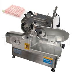 Commercial Mutton Roll Slicing Machine Kitchen Automatic Sliced Maker Freezing Meat Beef Slicer Stainless Steel