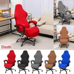 Office Chair Cover Spandex Seat for Computer Slipcover Armchair Dining Case 211116