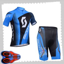 SCOTT team Cycling Short Sleeves jersey (bib) shorts sets Mens Summer Breathable Road bicycle clothing MTB bike Outfits Sports Uniform Y210414227