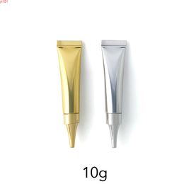 20pcs Shinny Gold Silver 10ml Empty Plastic Squeeze Bottle 10g Refillable Soft Tube Cosmetic Essence Eye Cream Lotion Containergood qty