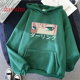 Darling In The Franxx Hoodie Anime Harajuku Zero TWO Beautiful Girl Print Unisex Streetwear Hip Hop Warm Hooded Sweatshirt Manga H0909
