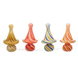 Colorful Glass Bubble Carb Caps For Smoking Flat Top Quartz Banger Nails Silicone kit Water Pipes Bongs Pipe Dab Rigs