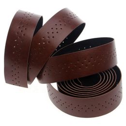 Bike Handlebars &Components 2Pcs Multiple Colours 2M Fixed Gear Road Handlebar Tape Straps Leather Put The Sweat Absorption Hollow Breathable