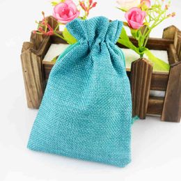 linen packaging bags UK - 13x18cm 100pcs high quality linen jute linen drawstring s for coffee bean\accessorie\Christmas gift\jewelry packaging bag
