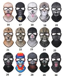 Tactical 2 Hole Balaclava Hood Cap Full Face cover Mask breathable cooling fishing cycling hat party animal head masks