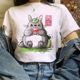 Women T-Shirt Tops Totoro Studio Ghibli Printed T-shirt with Short Sleeve Harajuku Kawaii Oversized Tshirt Female Casual Tops Clothes