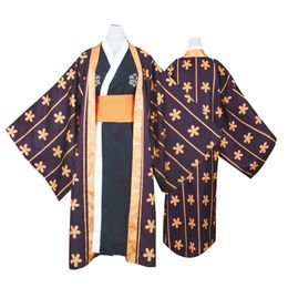 Japan Anime Wano Country Trafalgar Law Yukata Cosplay Costume Women Men Luxury Kimono Bathrobe for Halloween Costumes