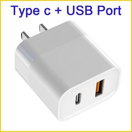 TYPE C USB Dual Port 2.1A Output Wall Chargers for new iPhone 12 13 Pro Max Power Adapter Poly Bag