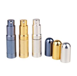 Bullet Bulk Perfume Bottle Spray Aluminum Tube Empty Bottles Party Supplies Cosmetics Portable Mini Glass Liner 6ml YL580