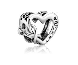 Fit Pandora Charm Bracelet Love My Mom European Silver Charms Beads DIY Snake Chain For Women Bangle Necklace Jewelry Women Accessories