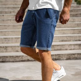 Classic Men's Denim Shorts Good Quality Short Jeans Men Cotton Solid Straight Short Jeans Male Blue Casual Short Jeans#G3 X0705