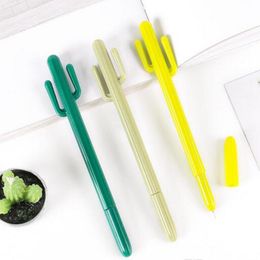 Creative Small Fresh Desert Cactus Styling Pen South Korea Stationery Cartoon Cute Gel Student Writing tool Free DHL k18