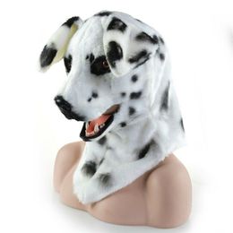 Mascot Costumes Dalmatians Dog Mascot Costume Can Move Mouth Head Suit Halloween Outfit Adult Xmas Easter Carnival Animals