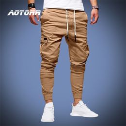 Spring Men's Cargo Pants Casual Sports Sweatpants Drawstring Men Brand Long Trousers Army Joggers Pants pantalon homme 2020 New X0615