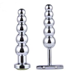 NXY Anal Toys Stainless Steel Beads Prostate Massage 5 Metal Balls Anus Butt Plug Sex for Men & Women Gay 1130